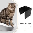 thumbnail image 4 of 3 Pcs Bac à Litière pour Chat, Protecteurs de Confidentialité en Résine Plastique Noir pour Usage Intérieur, 4 of 9