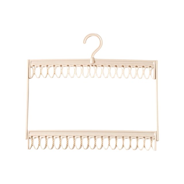 Underwear Hanger Closet Organizer Rotatable Windproof Clothes Drying Hanger with Pink 36clips