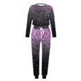 thumbnail image 4 of Soldes de Liquidation tumgatte Tenues pour Femmes Tenues Décontractées Grande Taille Tenues d'Automne pour Femmes Ensemble Détente Mode Imprimé Manches Longues Col Rond Chandail à Enfiler Hauts et Pantalons Ensemble 2 Pcs pour Femmes, 4 of 5
