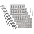 thumbnail image 1 of Fasade Miniquattro Vinyl Backsplash Kit 15 sq ft Crosshatch Silver, 1 of 6
