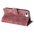 thumbnail image 4 of Étui à Rabat pour iPhone 16e, Portefeuille en Cuir PU Premium avec Fleurs en Relief Totem, Couverture Folio avec Porte-Cartes et Support Compatible avec iPhone 16e - Rose, 4 of 13