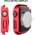 thumbnail image 2 of KOMI 2-Pack for Apple Watch Series 9/8/7/6/5/4/Series SE/SE 2 41mm All-around Screen Protector Case, Tempered Glass Screen Protector Case Ultra-thin for iWatch 41mm Protection Cover -Red, 2 of 5