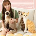 thumbnail image 4 of Simulation Cats Design Plush Stuffed Pillow Animal Cushion Sofa Decor Kids Toy, 4 of 8