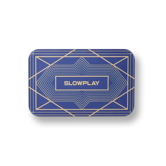 SLOWPLAY Rectangular Poker Chips Plaques in Blue, Pack of 10 Pcs, European Style Professional Plaques Without Denomination, 34-Gram Ceramic Composite
