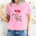 thumbnail image 1 of Pisexur T-shirt de la Saint-Valentin pour Femmes, Imprimé Amour, Manches Courtes, Col Rond, 1 of 5