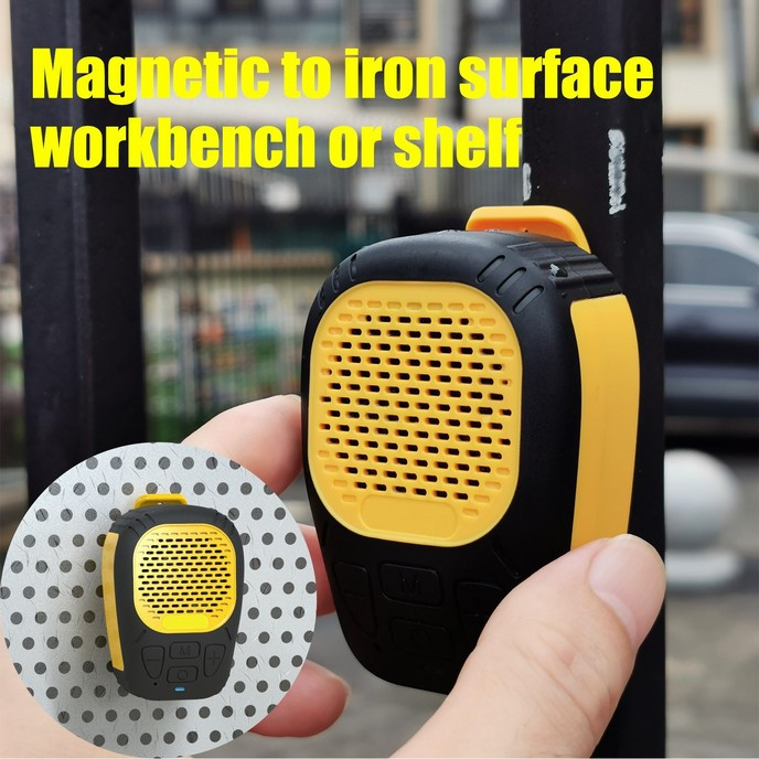 Uscallm Magnetic Wireless Bluetooth Speaker, Clip-On Outdoor Sports Speaker, Waterproof Mini Speaker with Card Slot for Music and Calls, Portable Audio for Cycling Running Hiking