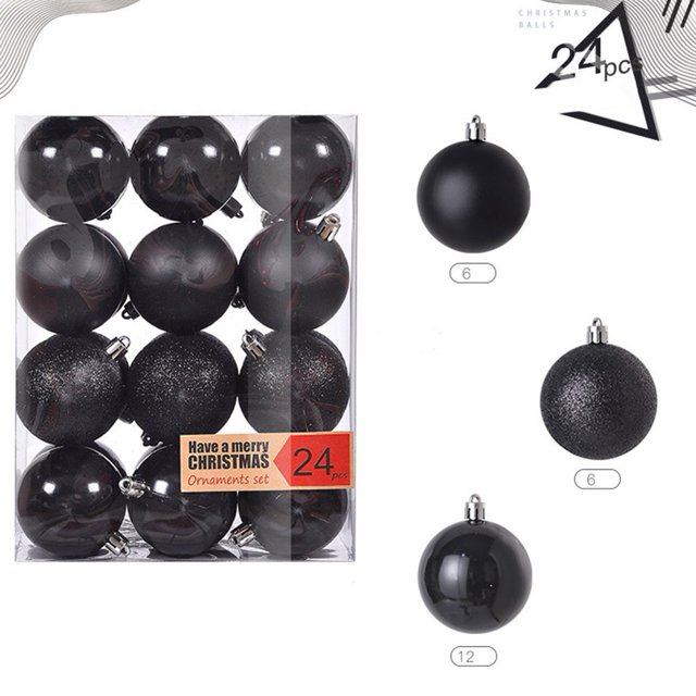 Christmas Decorative Balls Christmas Tree Hanging Christmas Ball Hanging Decorations 24PCS(Red)