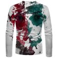 thumbnail image 5 of CEHVOM T-shirt à Manches Longues pour Homme, Coupe Ample, Col Rond, Impression 3d, Haut, Solde, 5 of 5