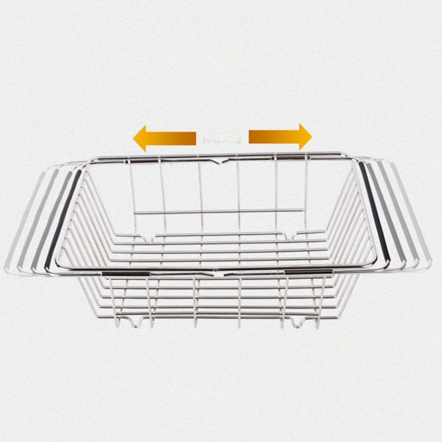 Expandable Dish Drying Rack over the Sink,Kitchen Stainless Steel Dish Drainer in Sink or on Counter