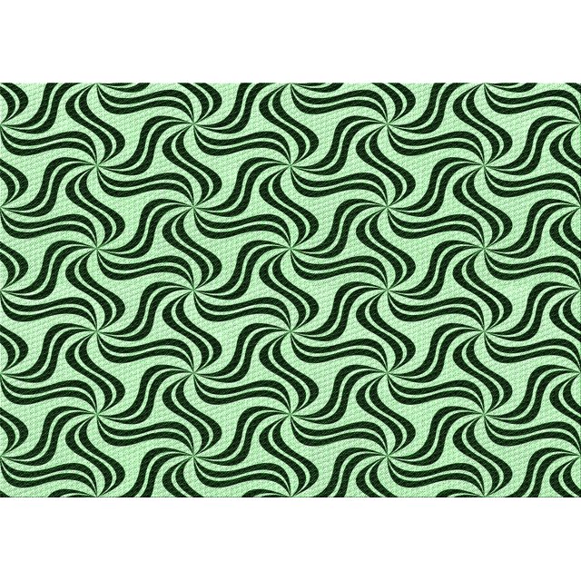 Ahgly Company Machine Washable Indoor Rectangle Transitional Dark Forest Green Area Rugs, 8' x 10'
