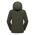 thumbnail image 4 of CEHVOM Women Solid Rain Jacket Outdoor Hooded Raincoat Windproof Top Clearance, 4 of 4