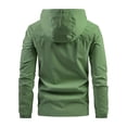 thumbnail image 3 of Lovzfmll Men's Hooded Rain Jacket Waterproof Workwear Utility Green, M, 3 of 3