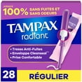 thumbnail image 2 of Tampax Radiant Tampons, with LeakGuard Braid, Regular Absorbency, Unscented, 2 of 23