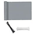 thumbnail image 3 of LOVIVER 2.7x9.84ft Balcony Privacy Screen Cover Includes 24Pcs Cable Ties Garden Privacy Gray, 3 of 8