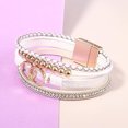 thumbnail image 3 of Boho Wrap Bracelets Leather Cuff Bangle Gold Beaded Bracelets for Women Stackable Infinity Bracelets Jewelry with Clasp, 3 of 6