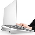 thumbnail image 1 of Cagogo Laptop Stand, Portable Aluminum Alloy Ergonomic Laptop Riser for Desk, Adjustable Height Laptop Holder for 10-18 Inch Notebook, Ventilated Cooling Laptop Stand for Home Office Workstation, 1 of 7