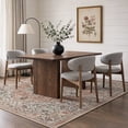 thumbnail image 3 of 5x7 Washable Rug Machine Washable Non Slip Low Pile Lightweight Print Pattern Area Rug for Living Room Bedroom Floral Medallion, Dusty Terracotta, 3 of 7