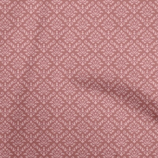 oneOone Polyester Spandex Pink Fabric Damask Sewing Craft Projects Fabric Prints By Yard 56 Inch Wide