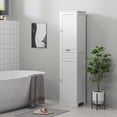 thumbnail image 2 of HOMCOM Tall Bathroom Storage Cabinet with Doors, Drawer, Adjustable Shelf, 2 of 10