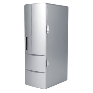 FAGINEY Mini Fridge, Compact Mini USB Fridge Freezer Cans Drink Beer Cooler Warmer Travel Car Office Use