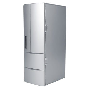 FAGINEY Mini Fridge, Compact Mini USB Fridge Freezer Cans Drink Beer Cooler Warmer Travel Car Office Use