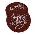 thumbnail image 1 of Inkdotpot Pack Of 100 Happy Holiday Favor Paper Tags Craft Real Silver Foil Hang Tags, 1 of 6