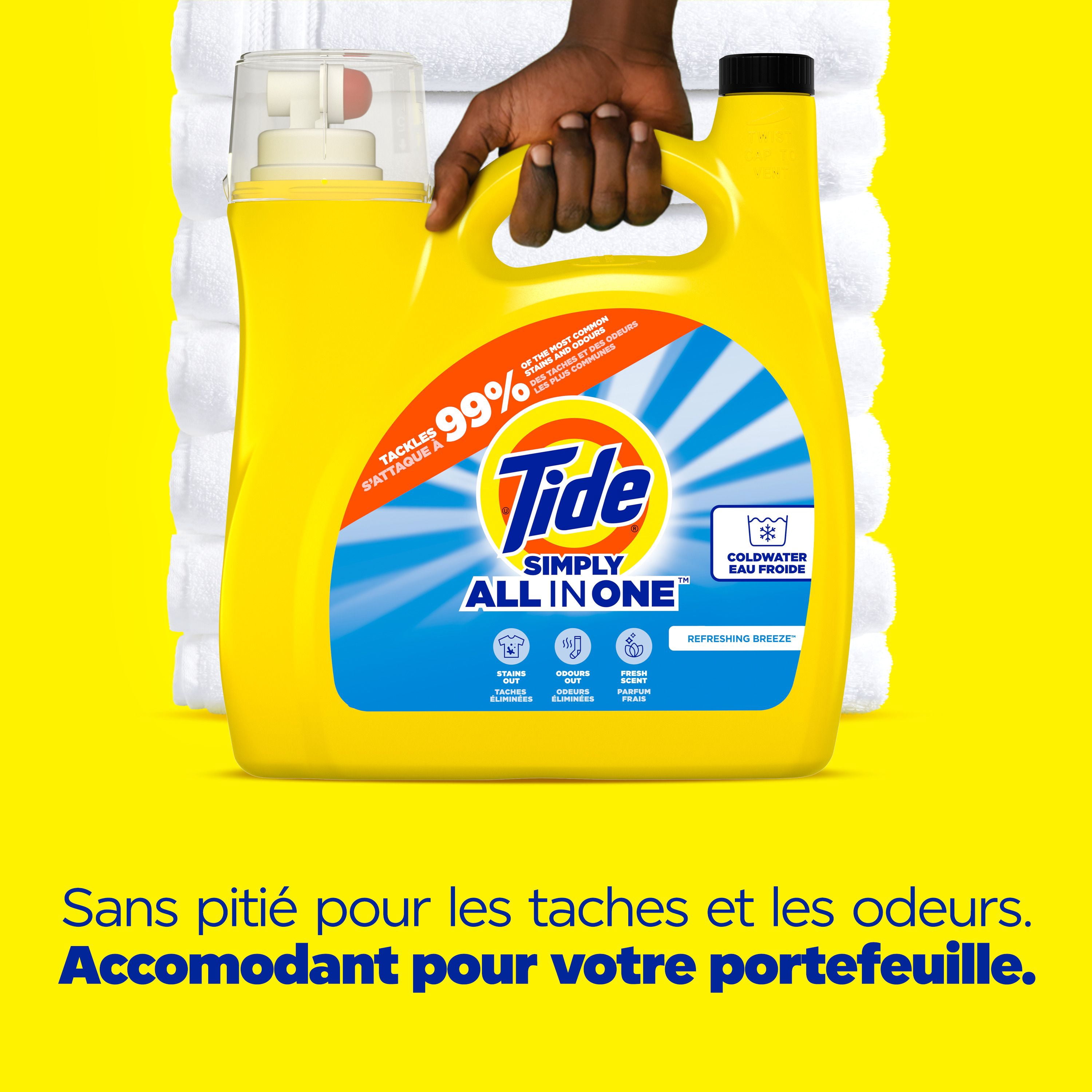 Tide Simply All-In-One Liquid Laundry Detergent, Refreshing Breeze Scent, 107 Loads, 4.16 L