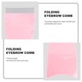 thumbnail image 4 of Miangastore 2PCS Eyebrow Comb Folding Steel Needle Brow Comb Portable Steel Needle Brow Comb Compact Brow Row Comb Practical Eyebrow Grooming Tool for Woman Lady Use Pink, 4 of 9