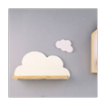 thumbnail image 3 of Wall Shelf Cloud Mount Rack Storage Wood Decor Mounted Folding Shape Wooden Shelving, 3 of 5