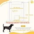thumbnail image 3 of PawHut 30"-41" Dog Gate with Small Door and Extension Kit, 37" H, 3 of 10