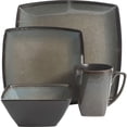 thumbnail image 3 of Gibson Elite Tequesta 16-Piece Square Dinnerware Set, Taupe, 3 of 6