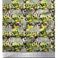 thumbnail image 1 of Soimoi Brown Poly Georgette Fabric Tiger,Leopard & Wild Animal Fabric Prints by Yard 52 Inch Wide, 1 of 1
