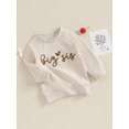 thumbnail image 3 of Faithtur Ensemble Assorti de Sœurs Body Imprimé Lettre Manches Longues Col Rond Chandail en Molleton Vêtements d'Automne pour Tout-Petits, 3 of 9