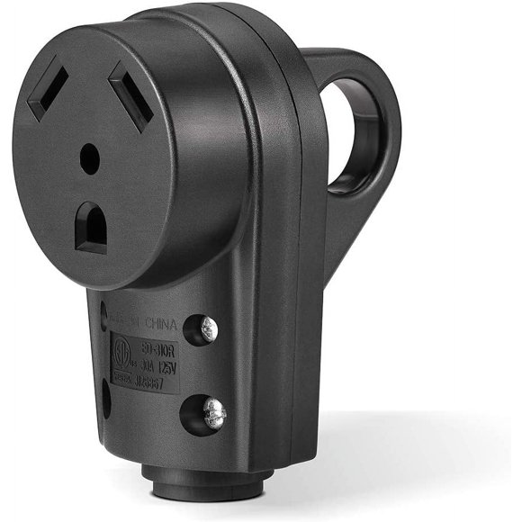 RV 30 AMP Female TT-30 Assembly Replacement Plug End with Handle ETL Certified 125V 3750W-