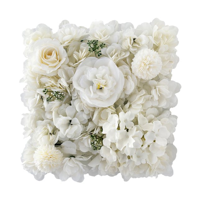 Premium Silk Roses and Hydrangeas Elegant Artificial Flower Wall Panels