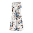 thumbnail image 4 of Ovzne Robes pour Femmes Robe pour Femme Imprimé avec Poches Chemises de Nuit Sans Manches Vêtements de Nuit Plissée devant Chemise de Nuit Col Rond Robe pour Femmes Imprimée Liquidation, 4 of 5