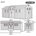 thumbnail image 4 of Lifetime Outdoor Storage Shed, 20 ft x 8 ft With Dual Side Entry, 4 of 8