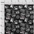 thumbnail image 2 of oneOone Viscose Jersey Black Fabric Travel Craft Projects Decor Fabric Printed By The Yard 60 Inch Wide, 2 of 5