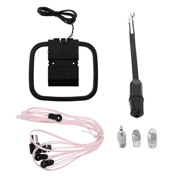 Fm Antenna For Indoor Stereo Receiver, Universal 75 Ohm/300 Ohm Fm Am Radio Antenna Kit With Antenna Converter xi