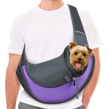 Dog Sling Carrier, Adjustable Puppy Sling Carrier, Pet Carrier Purse Dog Backpack Carrier Dog Carrying Bag Small Animal