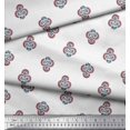 thumbnail image 3 of Soimoi Rayon Crepe Fabric Floral Block Printed Craft Fabric by The Yard 46 Inch Wide, 3 of 5