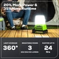 thumbnail image 3 of Greenworks 24V Lantern Cordless 500lm Camping Light Kit with USB-A and USB-C Port, 2Ah Battery and Charger Included, 3 of 9