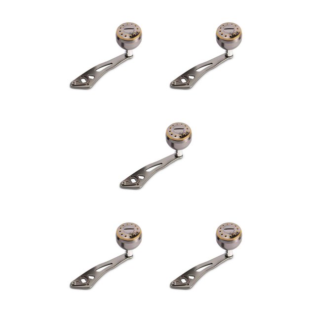 pitrice Metal Fishing Reel Handle Detachable 32mm Grip Baitcasting Fish Rod Knob Silver Grey 5Set