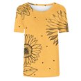 thumbnail image 4 of Liquidation d'Économies! T-Shirt Grande Taille pour Femmes BEFOKA, Blouse Décontractée d'Été pour Femmes, T-Shirt Décontracté Imprimé à Col Rond et Manches Courtes pour Femmes, 4 of 4