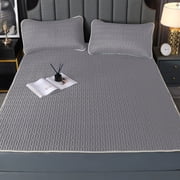 EGNMCR Bedspreads, Coverlets & Sets Natural Emulsion Mattress Topper Layer Of Emulsion Foam Breathable Comfort Responsive Support Three-Piece Set Sheets Plus Two Pillowcases latex bed cover