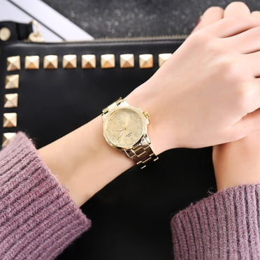 TIMIFIS Watches for Women Women Fashion Stainless Steel Band Analog Quartz Round Wrist Watch Watches - Summer