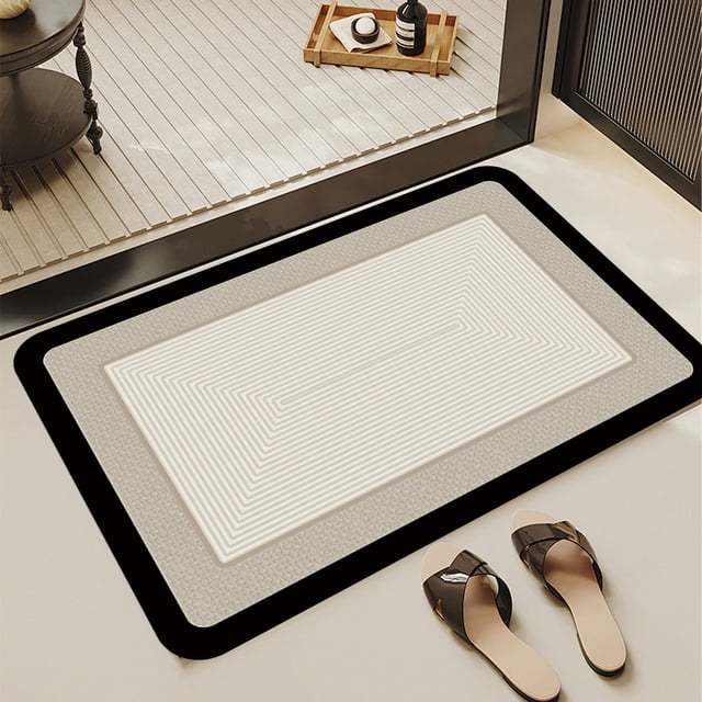 TopLLC Bathroom Rugs, Home Summer Carpet Front Door Carpet Super Absorbent Quick Drying Rubber Backing Non-slip Floor Mat Washable Super Soft Bathtub Carpet Bathroom Carpet Bathroom Rugs