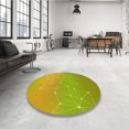 thumbnail image 4 of Ahgly Company Tapis d'Intérieur Lavables à la Machine, Carrés, Transitionnels, Verts, Tapis de Zone, 3 Pieds Carré, 4 of 7