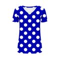 thumbnail image 5 of JDQJBZ T-Shirt à Manches Courtes pour Femmes Haut d'Été, Blouse Décontractée Ample de Mode pour Femmes Impression T-Shirt à Col en V Blouse T-Shirt Imprimé, 5 of 5