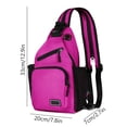 thumbnail image 2 of EGNMCR Women's Adjustable Crossbody Bag Convertible Chest Shoulder Bag With Multiple Pockets Nylon Backpack, 2 of 6